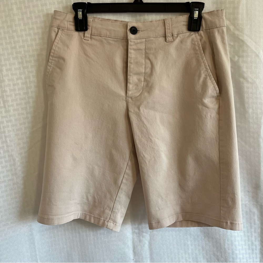 Topman Stretch Skinny Flat Front Button Fly Shorts Light Pink Size 30